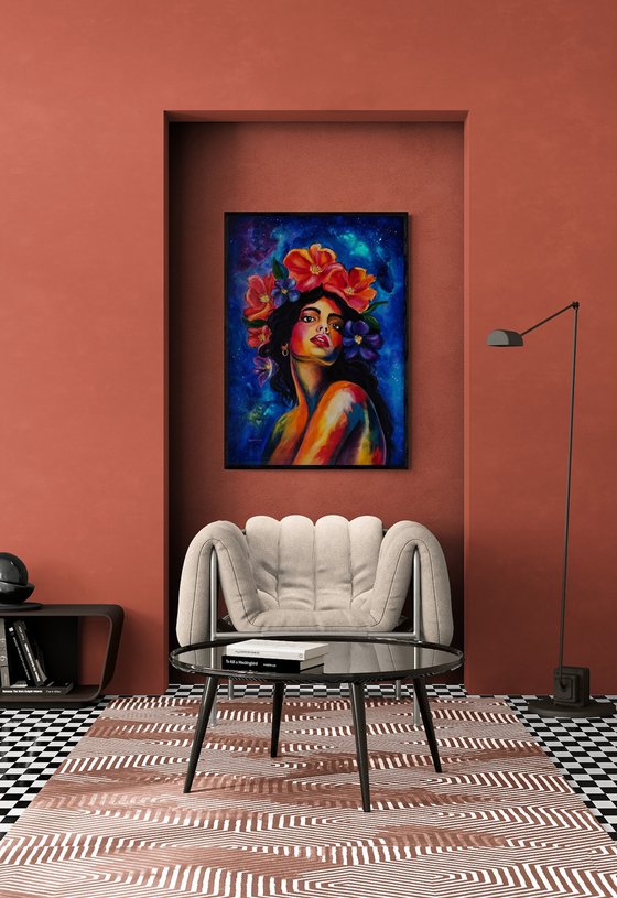 Born of Stardust – Cosmic Woman Portrait