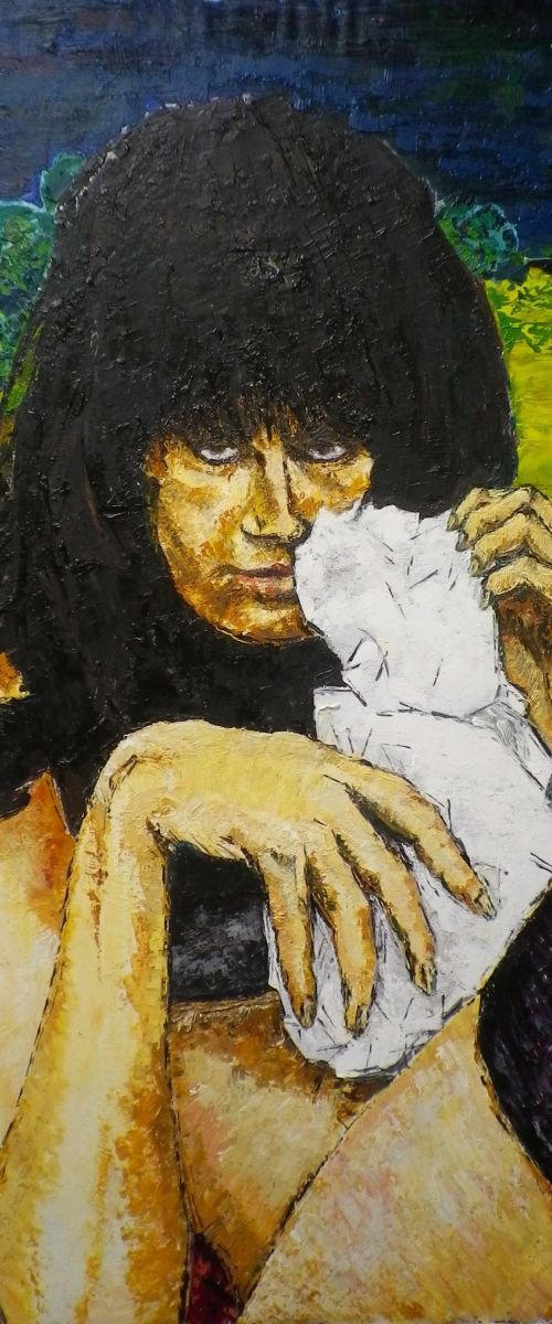 Prehistoric #3, A recent cavewoman. by Richard Meyer