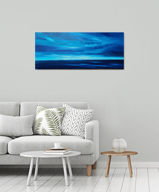 Morning Light in Blue - seascape, emotional, panoramic