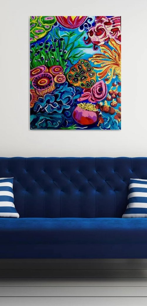 Abstract oceanic dreams #1 by Olga Koval