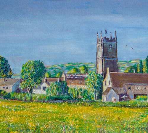 VIEW OVER THE BUTTERCUPS TO ST GEORGE’S, UPPER CAM by Diana Aungier-Rose