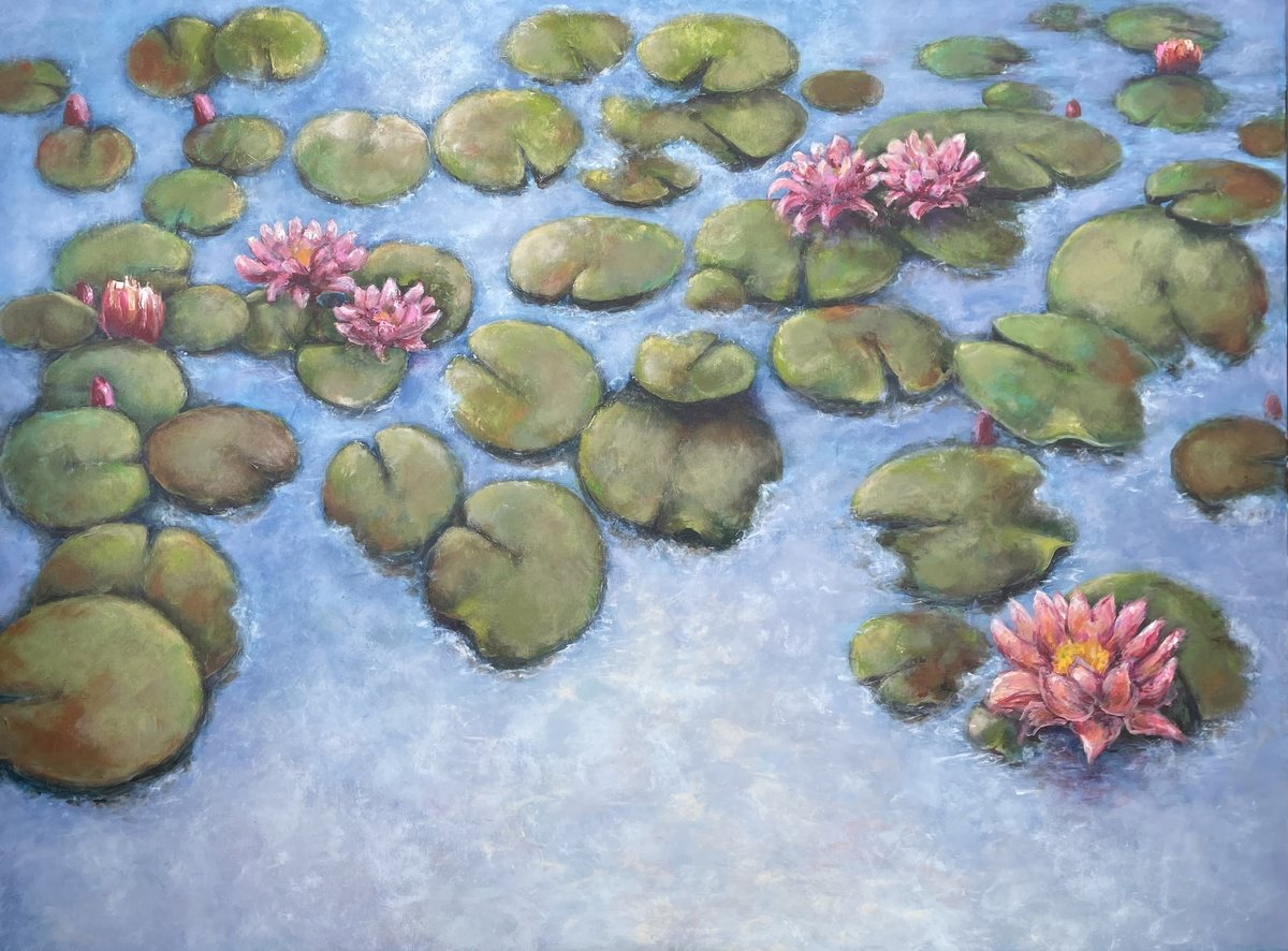 Blooming lotuses by Miri Baruch