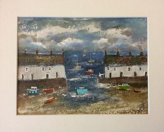 PEBBLE HARBOUR.                MOUNTED PAINTING