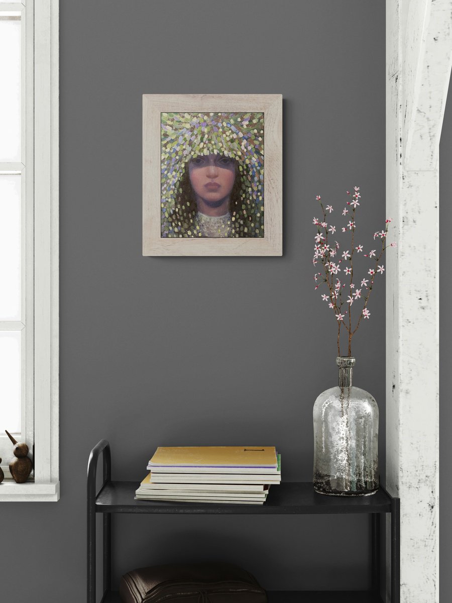 Portrait Oil Painting By Nataliia Zaharuk, 14 X 16", Mavka, Original Artwork