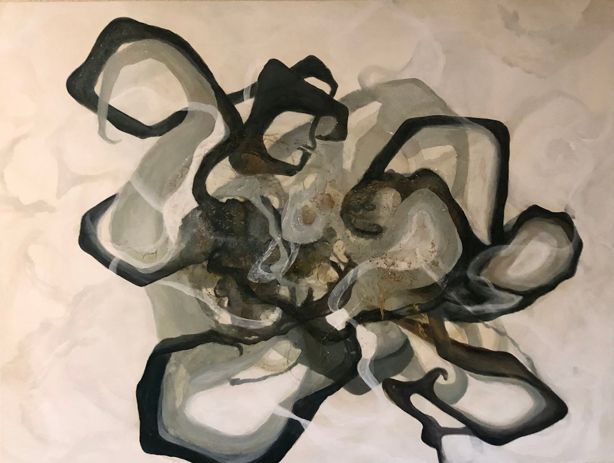 Abstract Painting By Tamara Bettencourt, 48 X 36", Tangled Beauty, Original Artwork