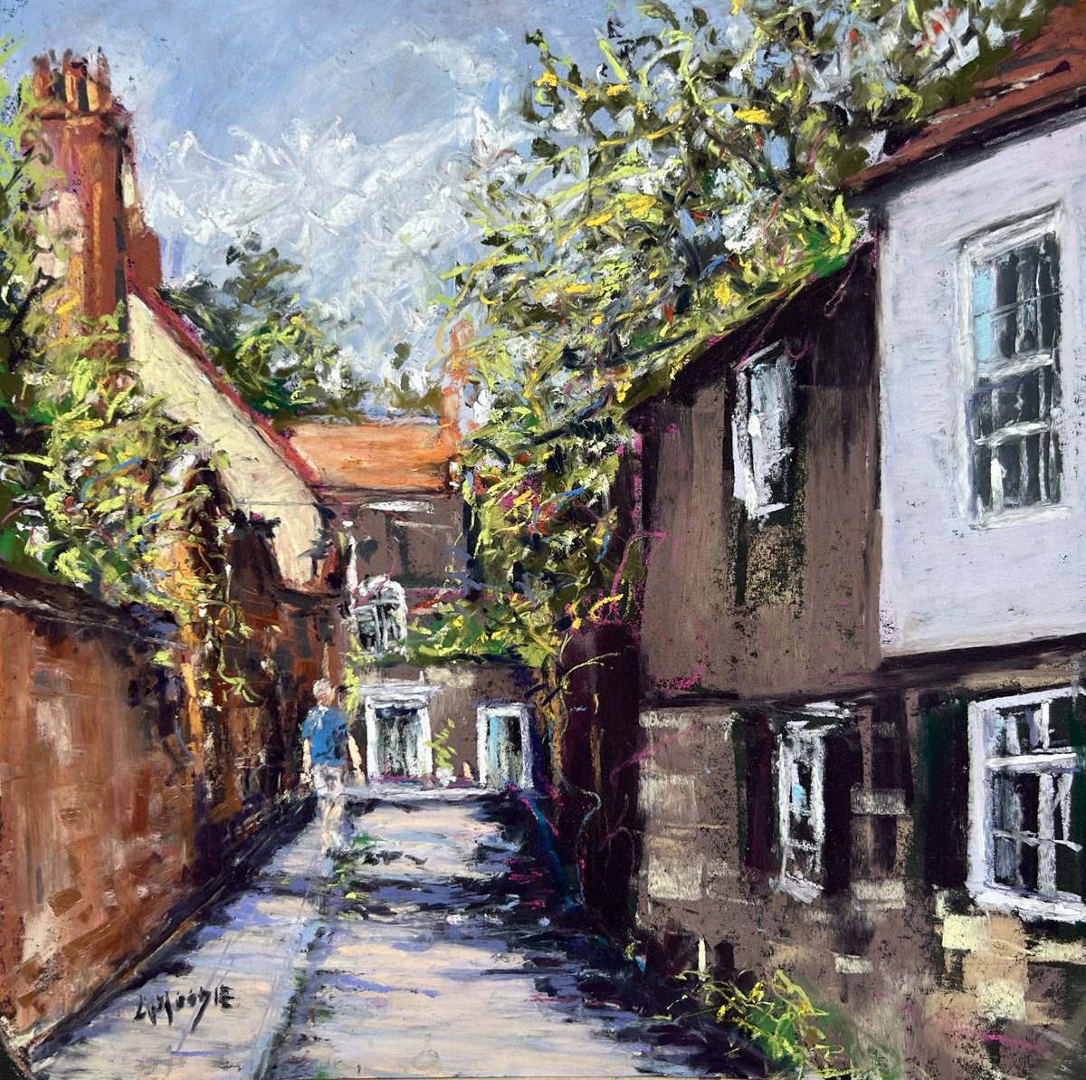 Impressionistic Cityscapes Pastel Drawing By Andrew Moodie, 12 X 12, Treasurer