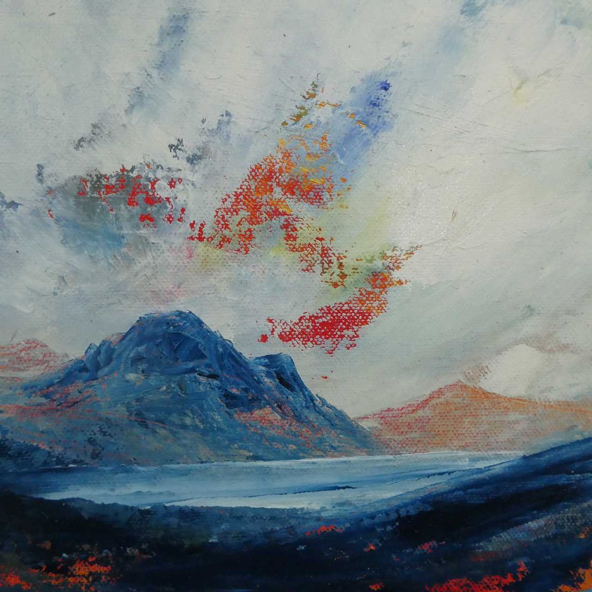 Impressionistic Landscape Oil Painting By Oconnart, 10 X 10", Wild Highlands, Of Scotland, Original Artwork