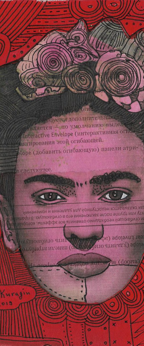 Portrait of Frida Kahlo #70 by Pavel Kuragin