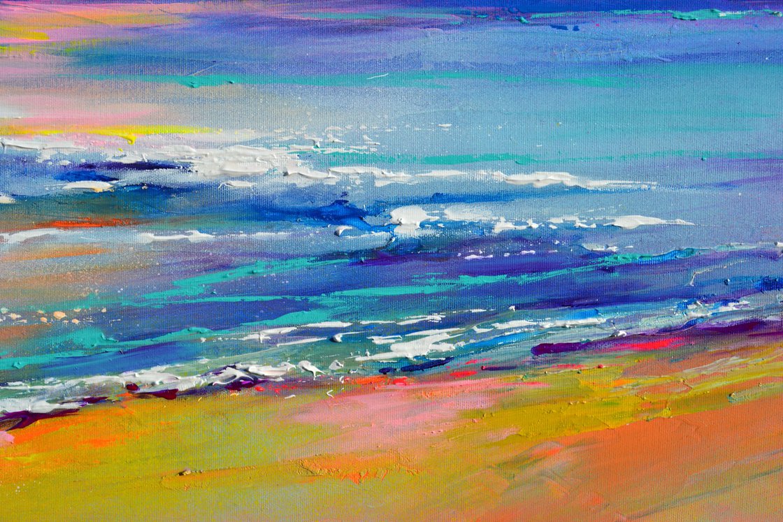 Original Acrylic Painting - New Horizon 175 by Soos Roxana Gabriela