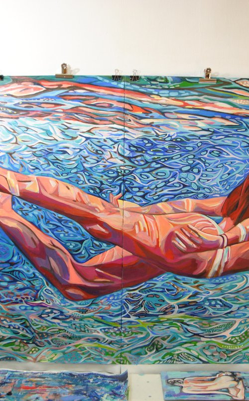 Underwater 244 x 122 x 5 cm by Alexandra Djokic