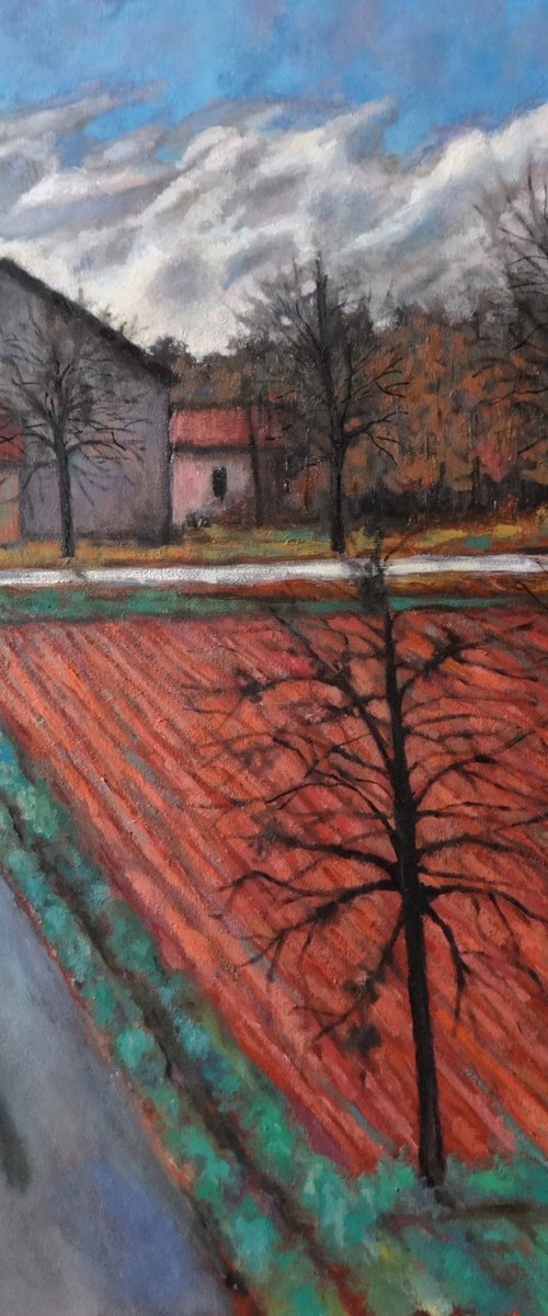 Sunset in the countryside by Massimiliano Ligabue