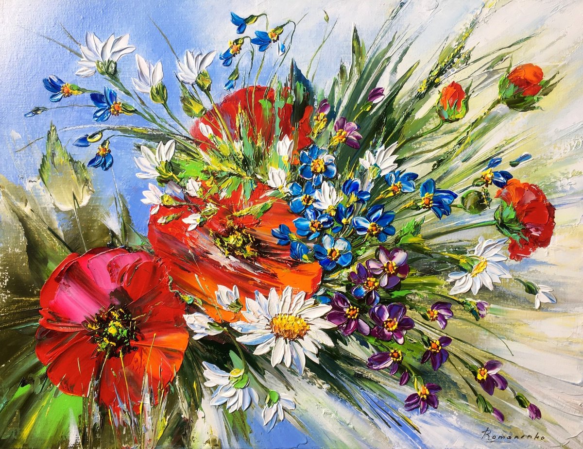 Flower Arrangement By Olena Romanenko, 16 X 12, Artwork For Sale On Artfinder