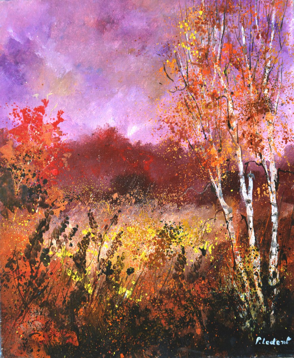 Aspen trees in autumn by Pol Henry Ledent