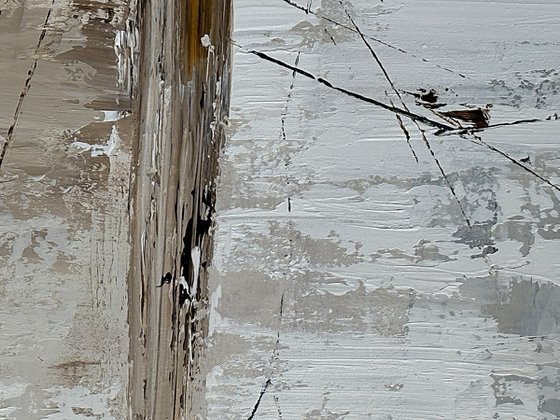 Parallel Ground.Neutral Abstract Diptych