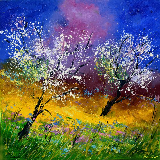 Two appletrees in spring