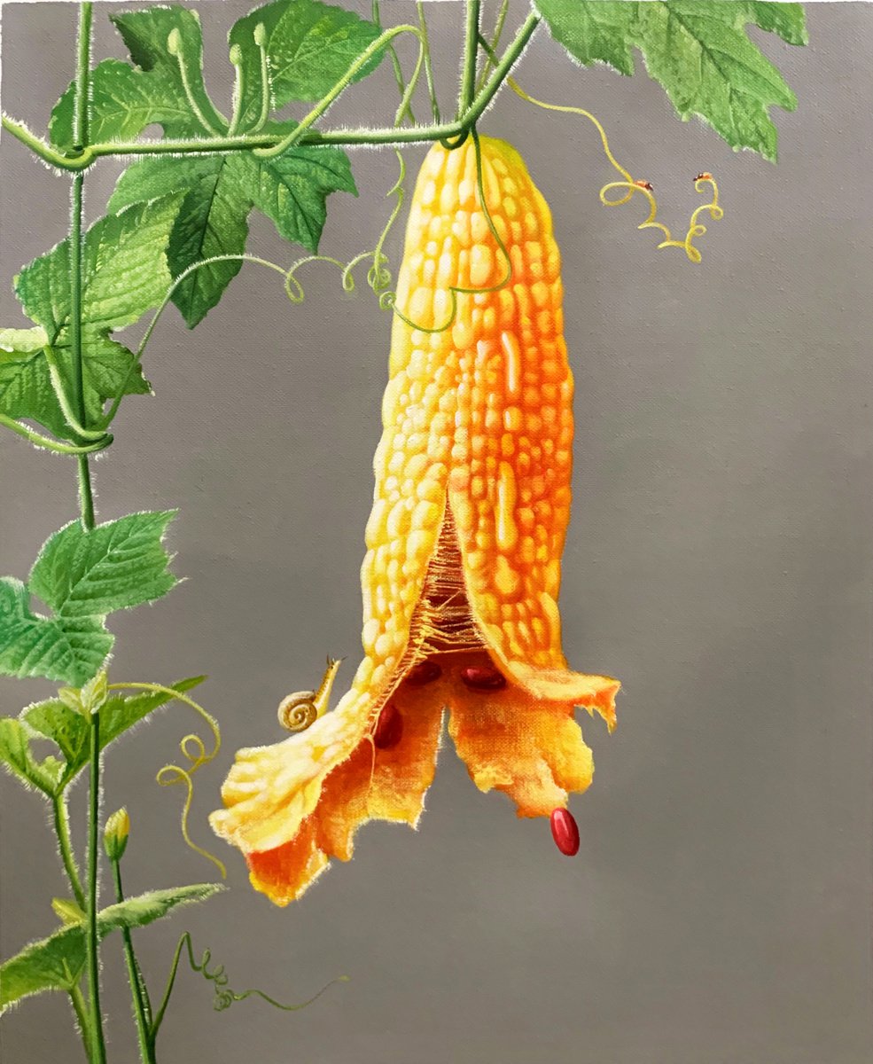 Impressionistic Botanical Oil Painting By Kunlong Wang, 20 X 24", Still Life Oil Painting:plants In My Little Secret Garden, Artfinder