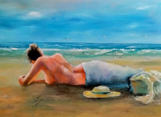 Woman on the beach