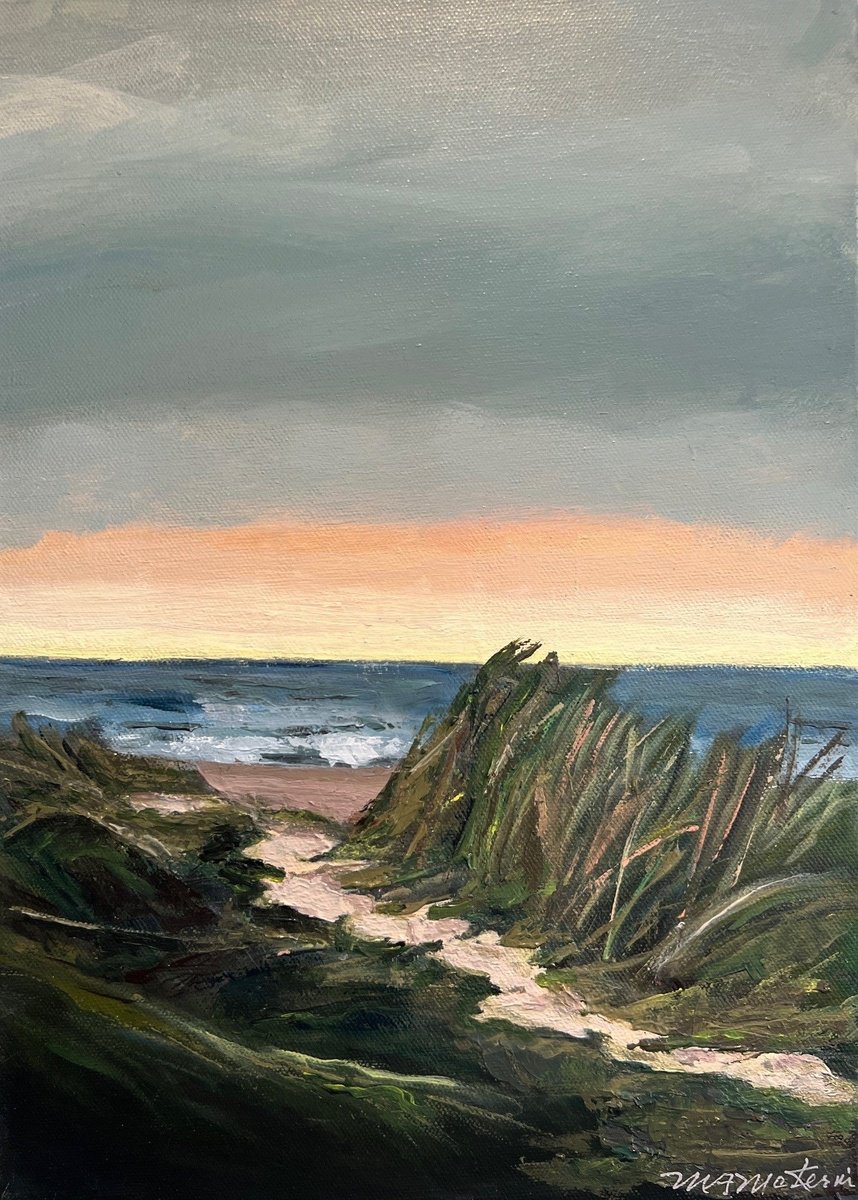 Impressionistic Landscape Acrylic Painting By Maryanne Mckernie, 10 X 14", At The Outset, Original Artwork