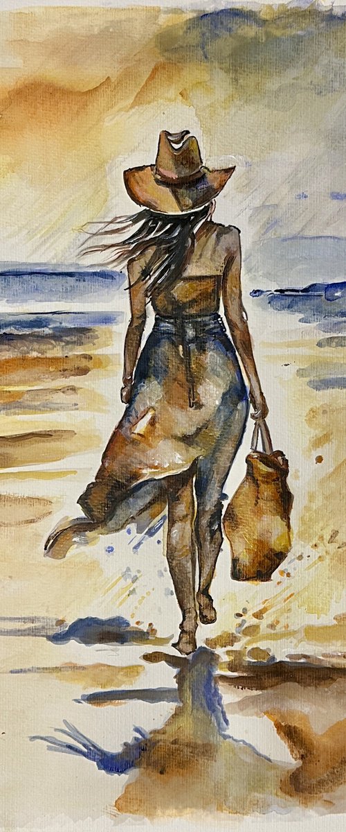 Walking on the Beach by Misty Lady - M. Nierobisz