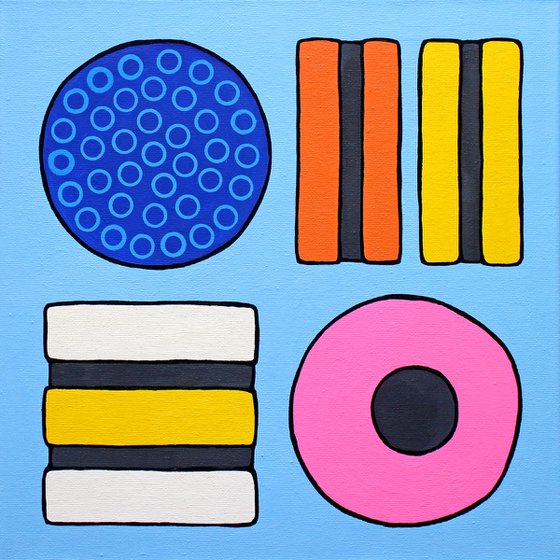 Liquorice Allsorts Pop Art Painting on Canvas