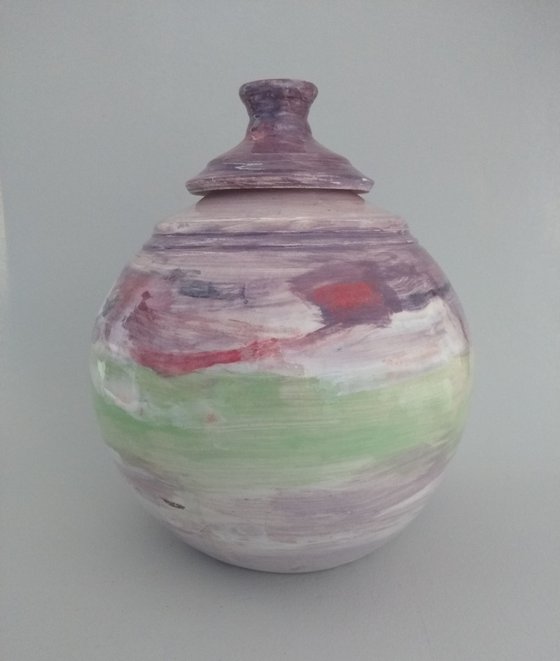 Vessel with lid, 6
