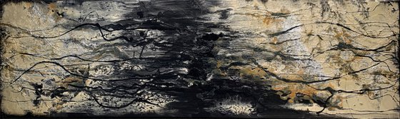 Black & Gold Panoramic Abstract