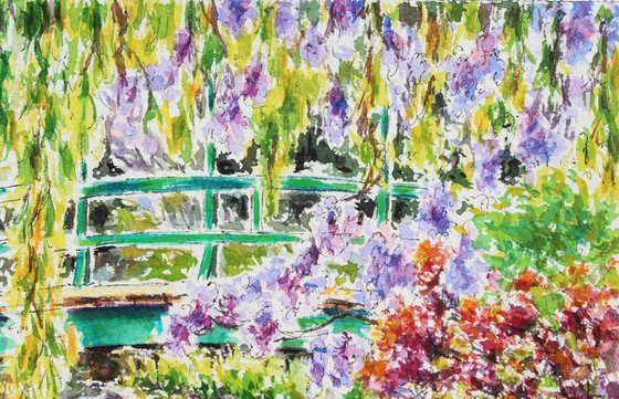 The Japanese Bridge At Monet's Garden