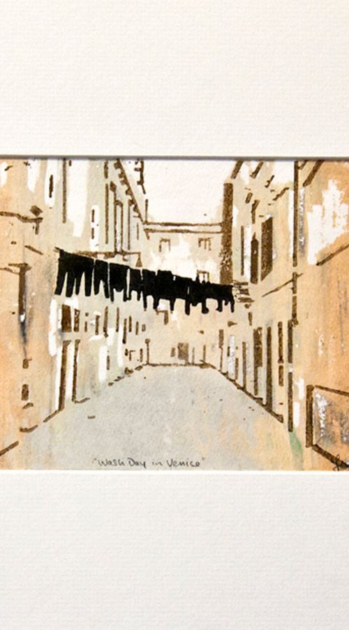 "Wash day in Venice" Prints -Series 3 , Print No 5 by Ian McKay