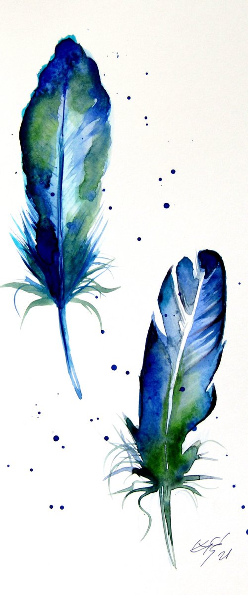 Colorful feathers II by Kovács Anna Brigitta