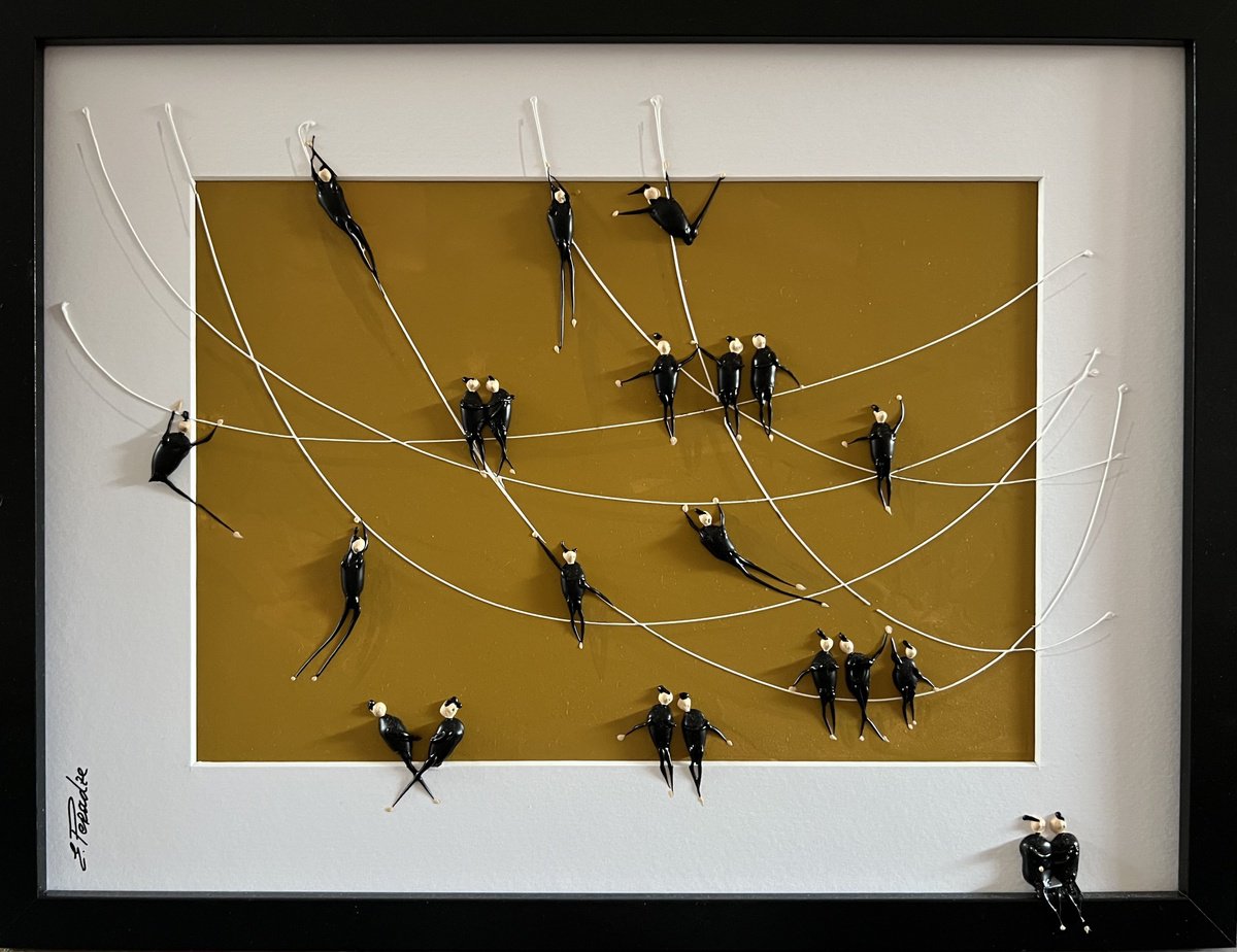 Abstract Portrait Acrylic Painting By Eka Peradze, 17 X 13, Freedom People Eka Peradze, Original Artwork