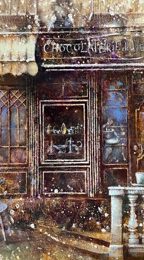 French Café Chocolate Shop by Yulia Odukalets