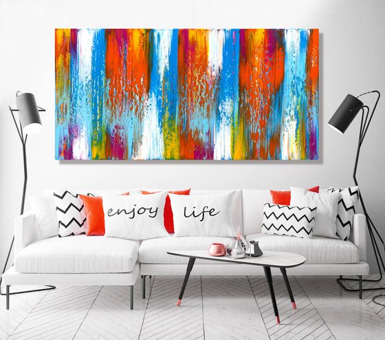 Lifetime Moments - LARGE, MODERN, ABSTRACT ART – EXPRESSIONS OF ENERGY AND LIGHT. READY TO HANG!