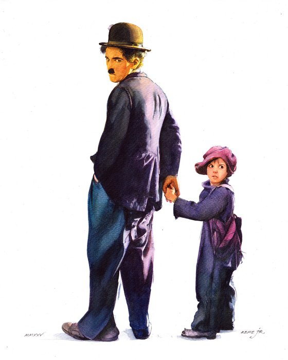 Charlie Chaplin and The Kid