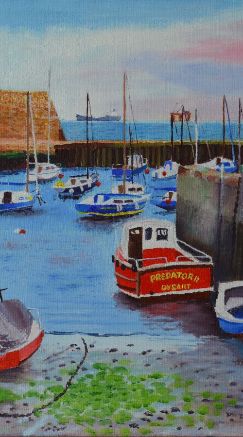 Receding Tide, Dysart Harbour by John Wellburn