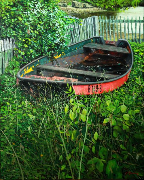 Old Boat  (Unframed) by Salvador Young