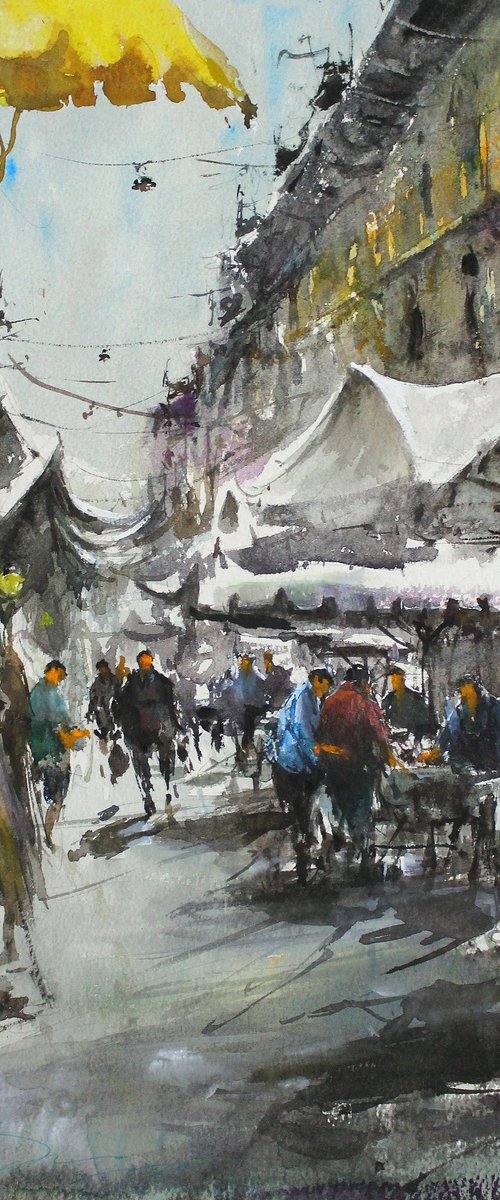 Florence Market Scene by Maximilian Damico