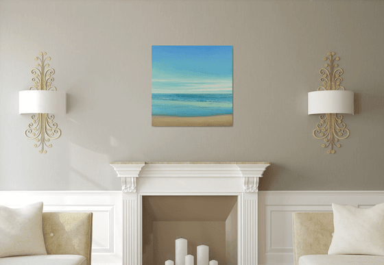 Beach Reflections - Blue Sky Seascape