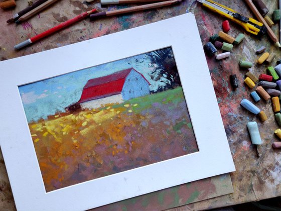 Summer house: small soft pastel study