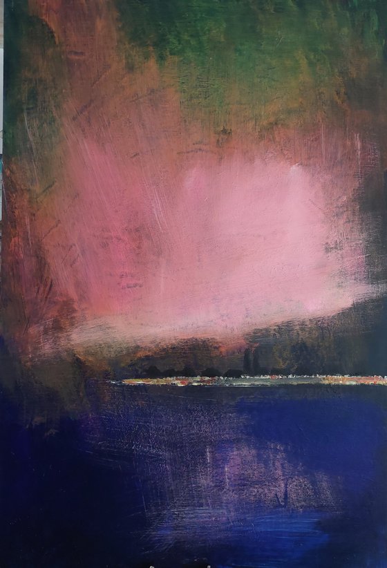 Abstract landscape sunset