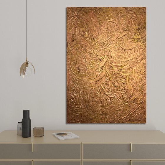 „GILDED ARABESQUE“ 100x70x2 cm