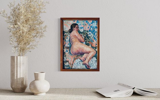 Nude in flowers
