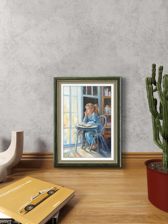 Girl reading a book
