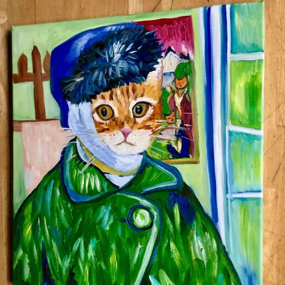 Confused Cat La Van Gogh