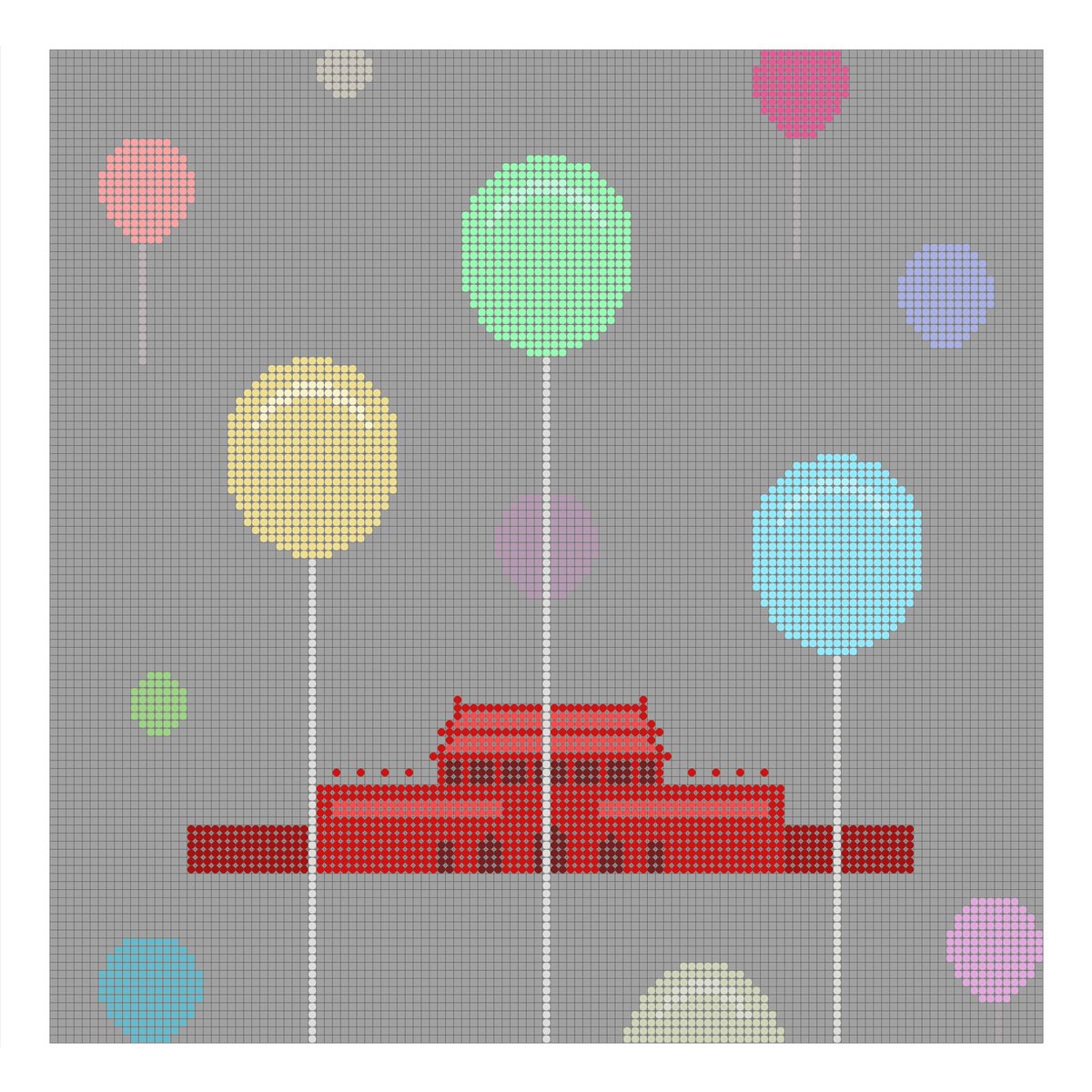 pixel landscape No.1 ( Original ) by Yuan Hua Jia