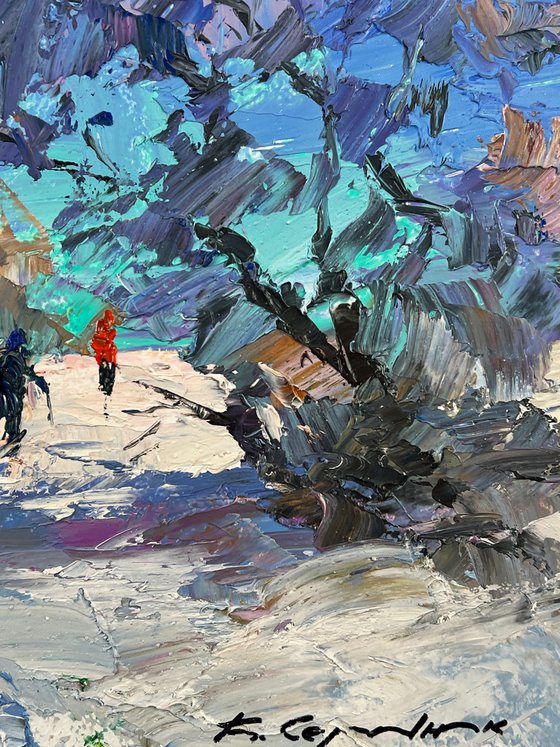 Skiing in the Mountains