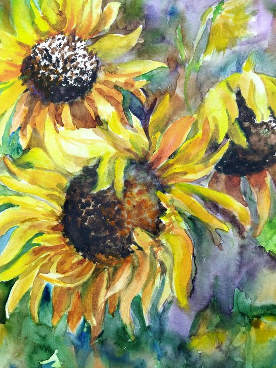 Sunflowers watercolor