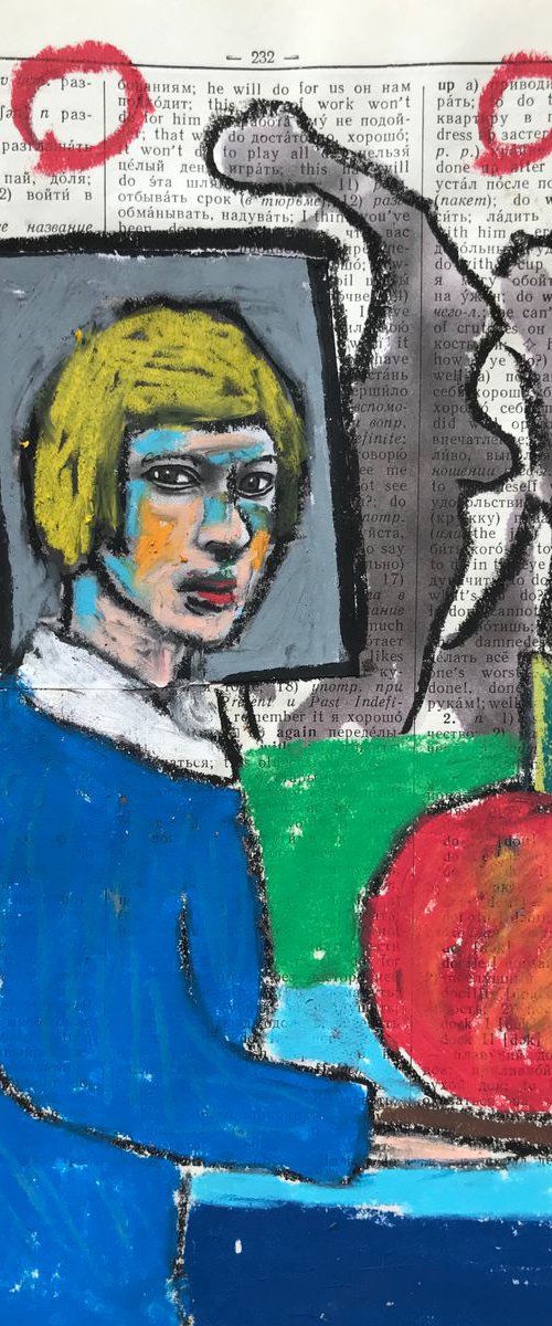 Girl and apple by Pavel Kuragin
