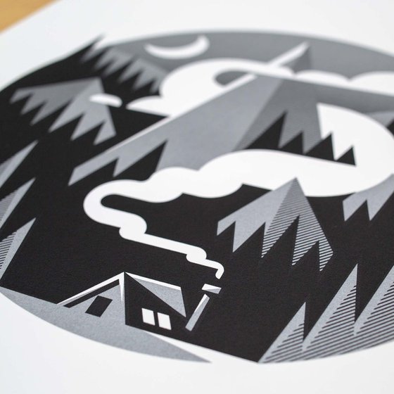 Hideaway A3 limited edition screen print