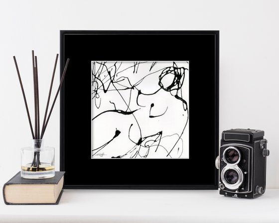 Doodle Nude 16 - Minimalistic Abstract Nude Art by Kathy Morton Stanion