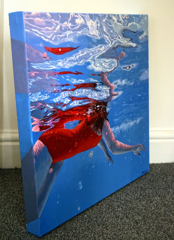 Crimson Dream - Swimming Painting